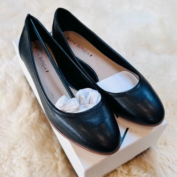 Via Spiga Shoes Via Spiga Demetria Ballet Flat Black Poshmark